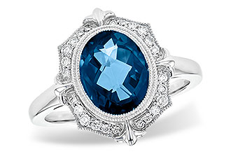 B236-35191: LDS RG 3.00 LONDON BLUE TOPAZ 3.16 TGW