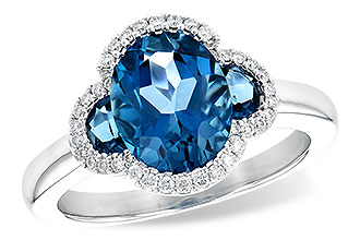 C236-33418: LDS RG 3.04 TW LONDON BLUE TOPAZ 3.20 TGW