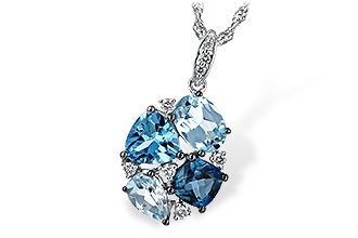 G235-37909: NECK 2.60 BLUE TOPAZ 2.70 TGW