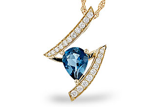 G320-83391: NECK 1.04 LONDON BLUE TOPAZ 1.23 TGW (8x6MM)